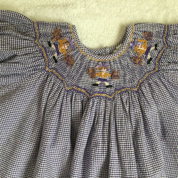 Smocked LSU Cheerleader Dress, size 2T - Picture 2 of 5